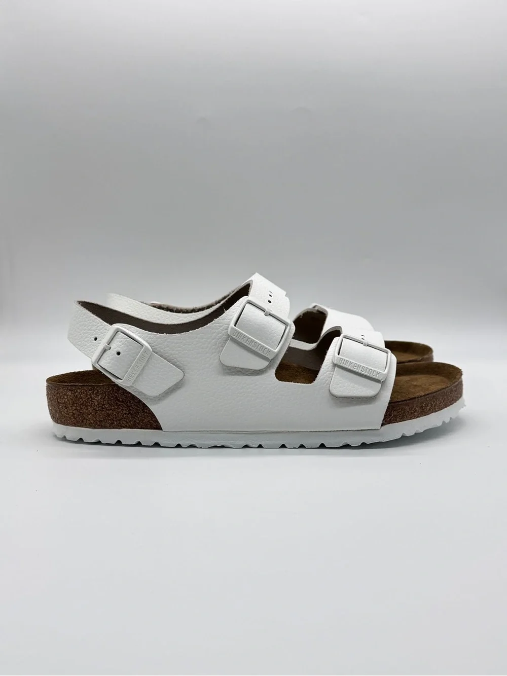 Birkenstock Milano White Leather Sandals NWOB Men 10 L12 Regular Fit EU 43
